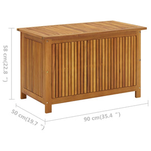 vidaXL Outdoor Storage Wooden Patio Storage Box for Garden Solid Wood Acacia-13