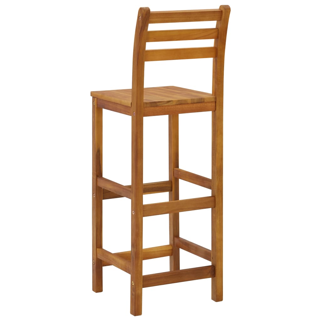 vidaXL Bar Stool Bar Seat Counter Height Stool for Kitchen Pub Solid Wood-16