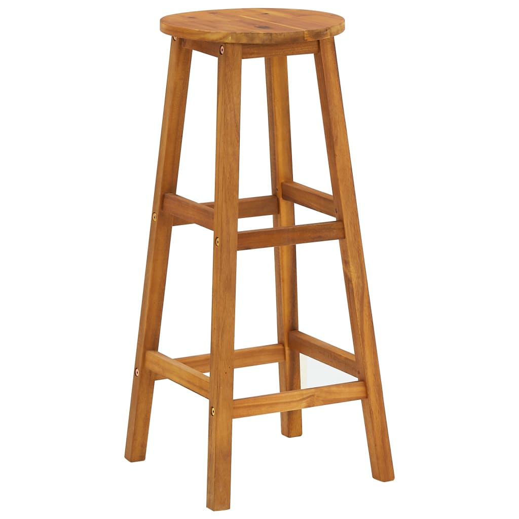 vidaXL Bar Stool Bar Seat Counter Height Stool for Pub Kitchen Solid Wood-16