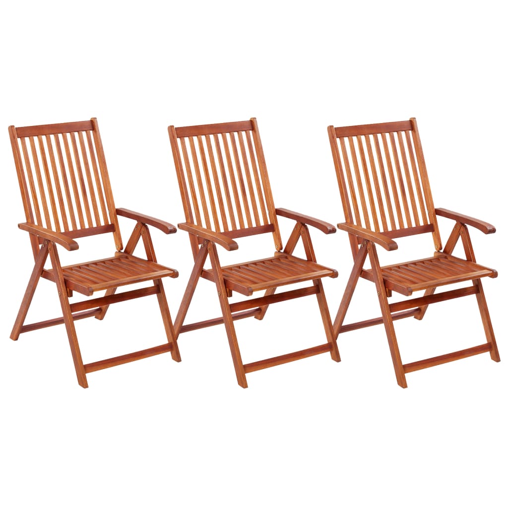 vidaXL Patio Folding Chairs Camping Garden Lawn Chair Solid Wood Acacia Brown-9