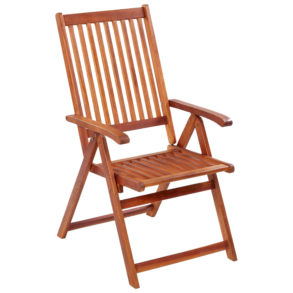 vidaXL Patio Folding Chairs Camping Garden Lawn Chair Solid Wood Acacia Brown-12