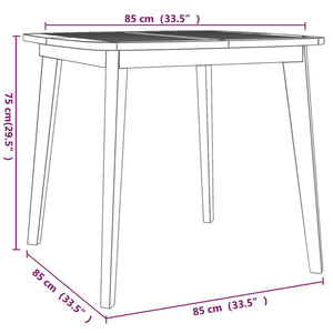 vidaXL Patio Table Outdoor Dining Table for Backyard Lawn Solid Wood Acacia-15