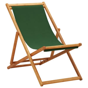 vidaXL Beach Sling Patio Chair Folding Deck Chair Fabric and Wooden Frame-25