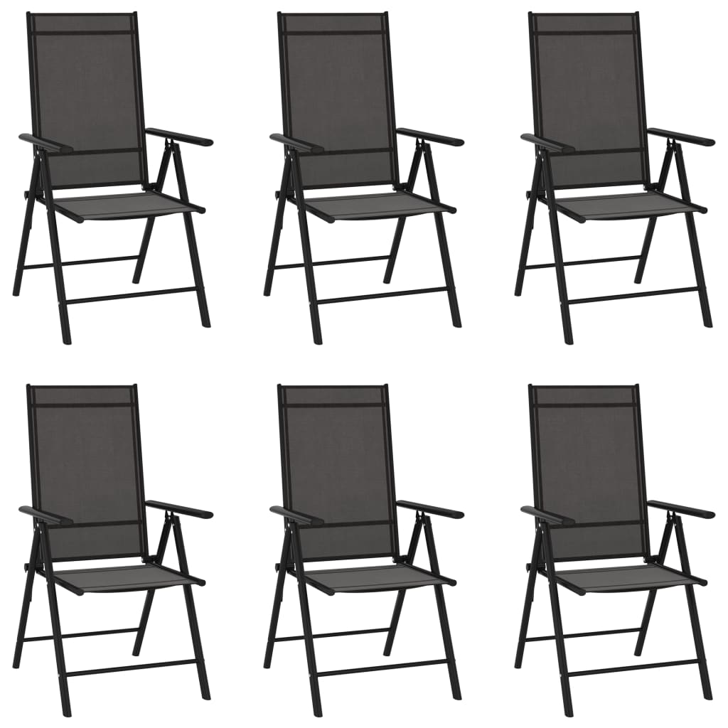 vidaXL Patio Folding Chairs Camping Garden Lawn Chair Aluminum and Textilene-22