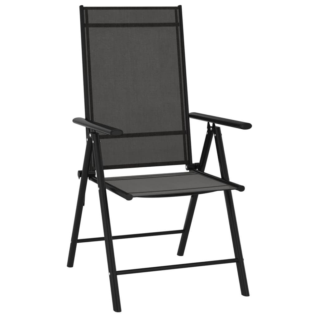 vidaXL Patio Folding Chairs Camping Garden Lawn Chair Aluminum and Textilene-28