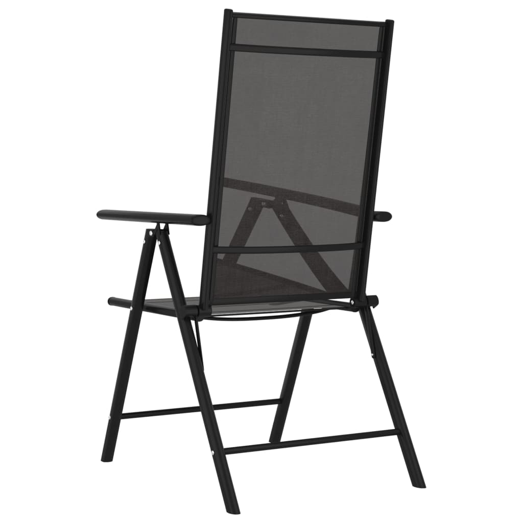 vidaXL Patio Folding Chairs Camping Garden Lawn Chair Aluminum and Textilene-4