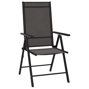 vidaXL Patio Folding Chairs Camping Garden Lawn Chair Aluminum and Textilene-23