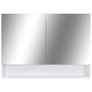 vidaXL LED Bathroom Mirror Cabinet Storage Vanity Wall Cabinet Furniture MDF-5