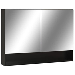 vidaXL LED Bathroom Mirror Cabinet Storage Vanity Wall Cabinet Furniture MDF-18