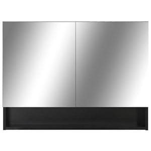 vidaXL LED Bathroom Mirror Cabinet Storage Vanity Wall Cabinet Furniture MDF-4