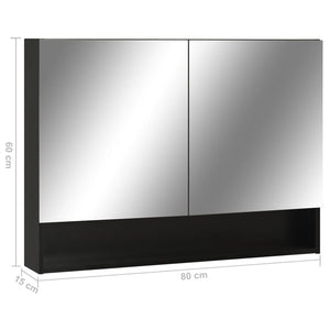 vidaXL LED Bathroom Mirror Cabinet Storage Vanity Wall Cabinet Furniture MDF-13