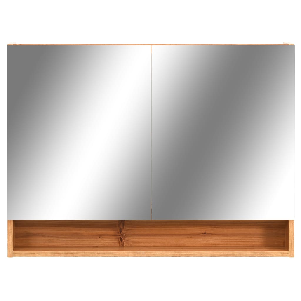 vidaXL LED Bathroom Mirror Cabinet Storage Vanity Wall Cabinet Furniture MDF-19