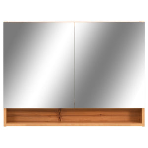 vidaXL LED Bathroom Mirror Cabinet Storage Vanity Wall Cabinet Furniture MDF-19