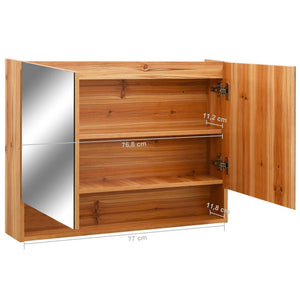 vidaXL LED Bathroom Mirror Cabinet Storage Vanity Wall Cabinet Furniture MDF-2