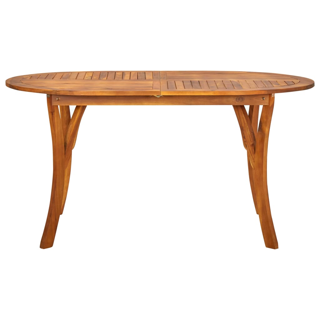 vidaXL Patio Table 59.1"x35.4"x29.5" Solid Acacia Wood-1