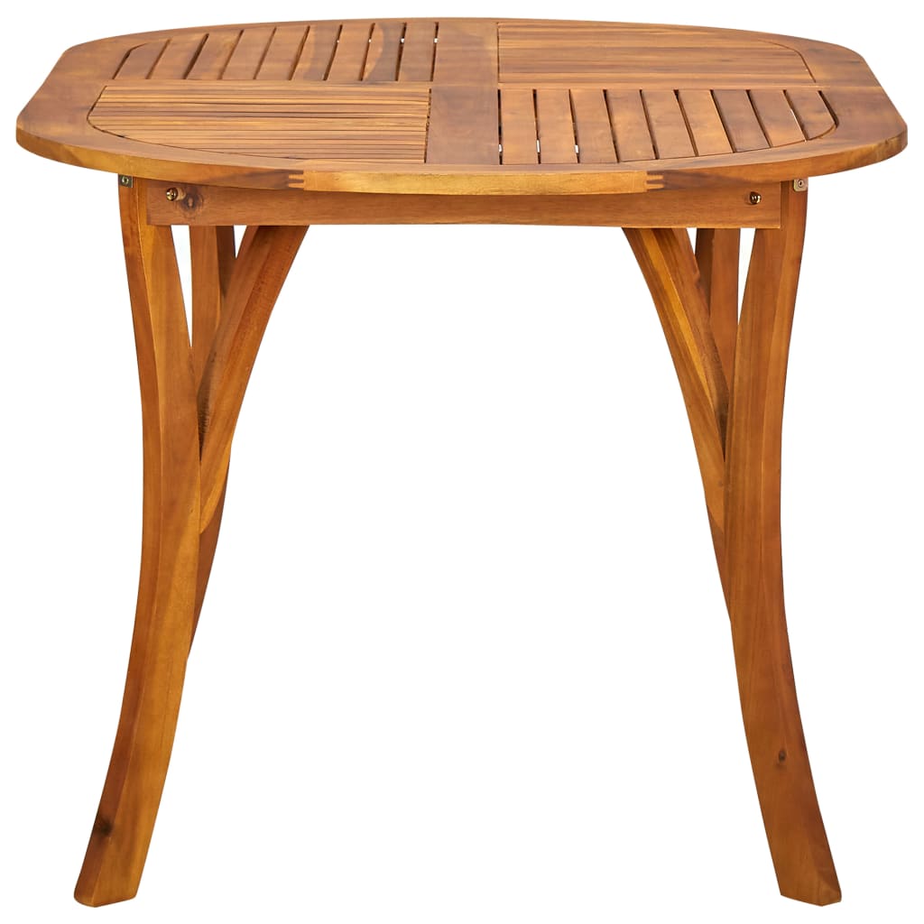 vidaXL Patio Table 59.1"x35.4"x29.5" Solid Acacia Wood-2