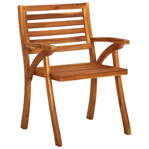 vidaXL Patio Chairs Outdoor Patio Dining Chair with Armrest Solid Wood Acacia-6