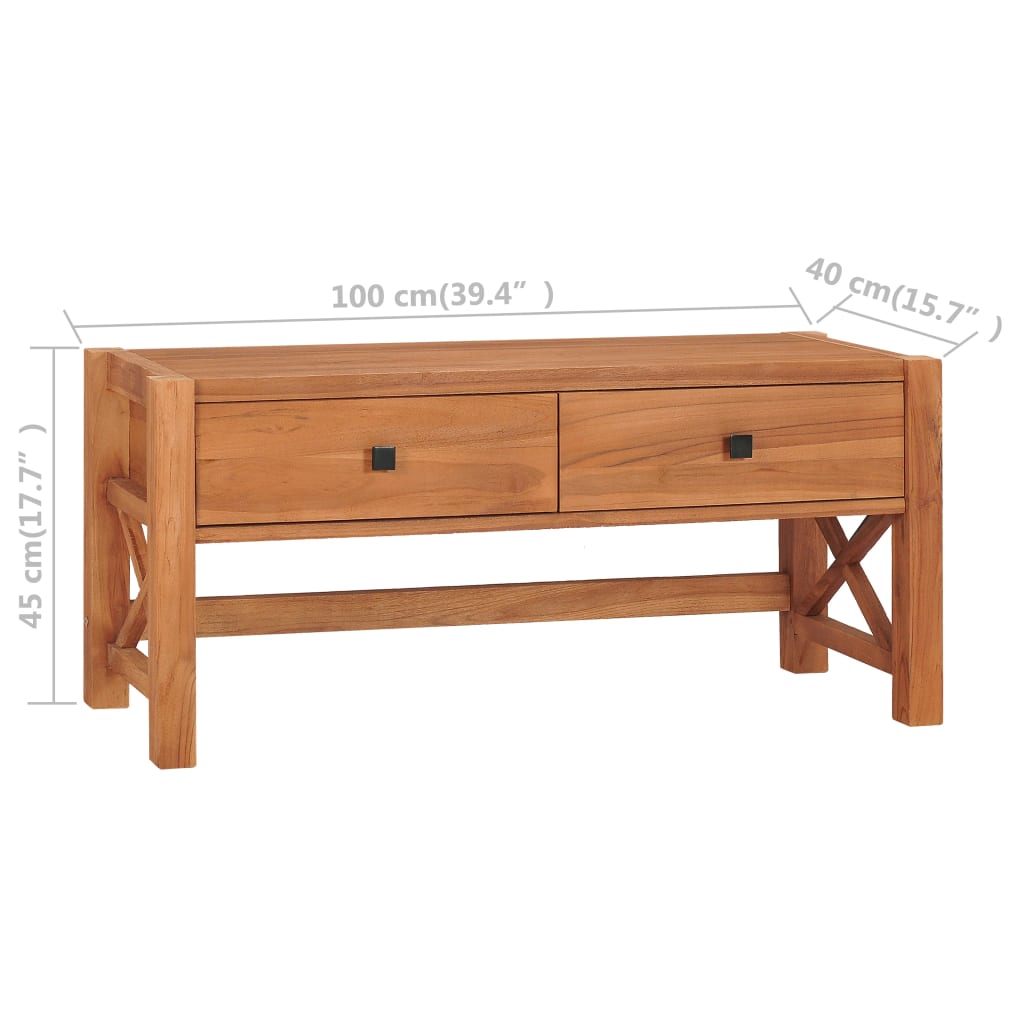 vidaXL TV Stand TV Unit Sideboard TV Console Media Unit Cupboard Teak Wood-7