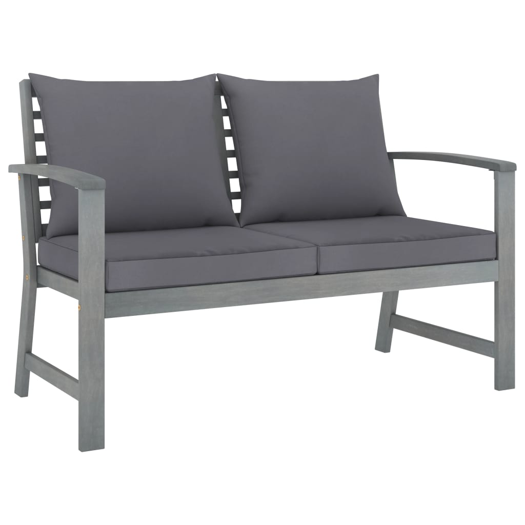 vidaXL Patio Garden Bench Loveseat with Cushion for Backyard Solid Wood Acacia-1