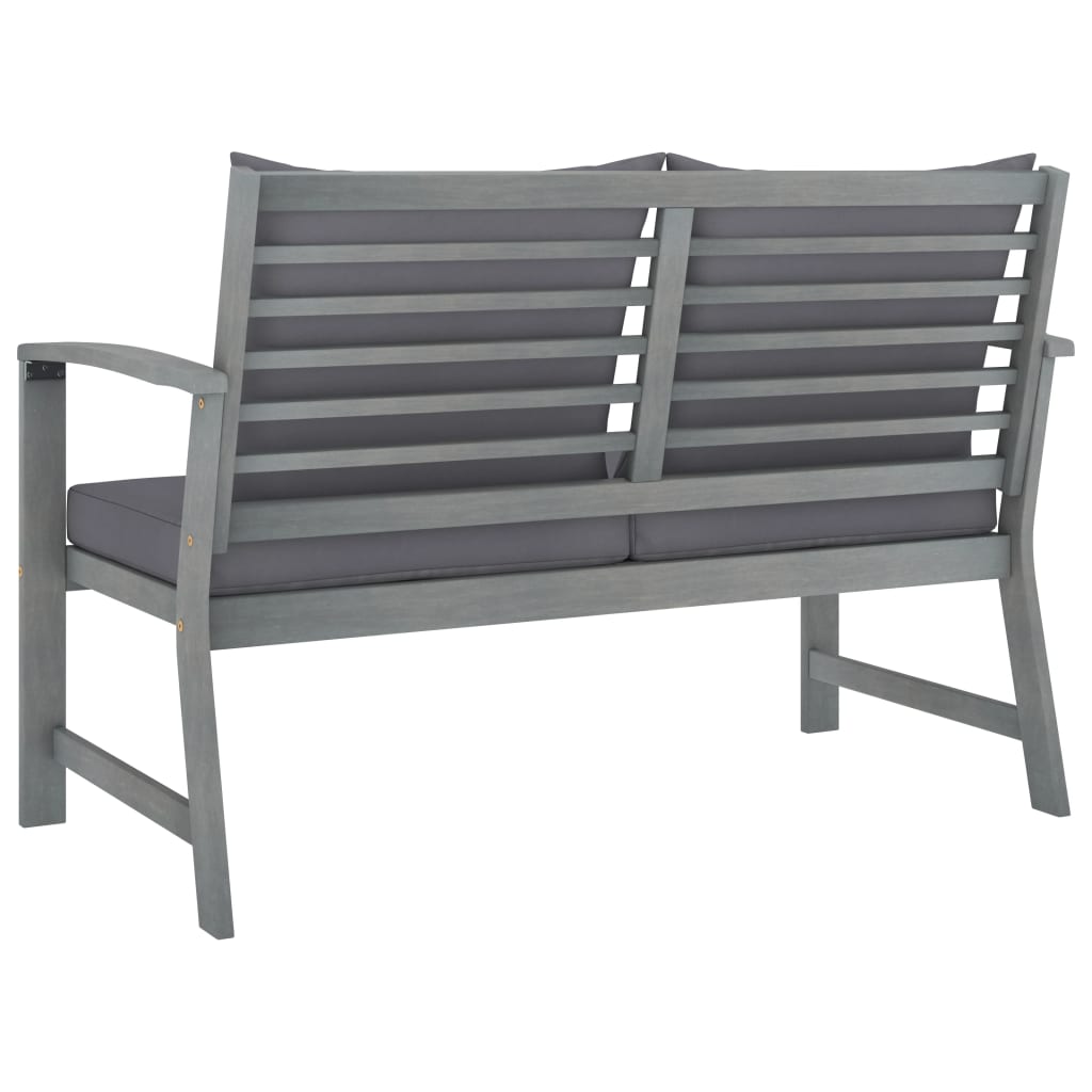 vidaXL Patio Garden Bench Loveseat with Cushion for Backyard Solid Wood Acacia-15