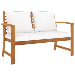 vidaXL Patio Garden Bench Loveseat with Cushion for Backyard Solid Wood Acacia-7