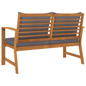 vidaXL Patio Garden Bench Loveseat with Cushion for Backyard Solid Wood Acacia-6