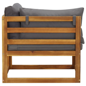 vidaXL Sectional Corner Sofas 2 pcs with Cushions Dark Gray-3