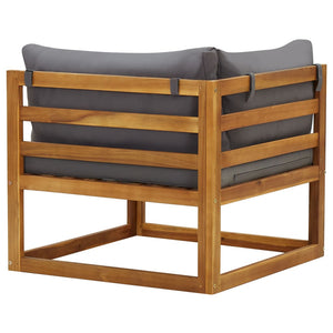 vidaXL Sectional Corner Sofas 2 pcs with Cushions Dark Gray-4