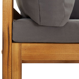 vidaXL Sectional Corner Sofas 2 pcs with Cushions Dark Gray-6