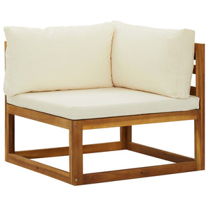 vidaXL Sectional Corner Sofas 2 pcs with Cushions Cream White-1