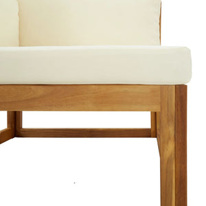 vidaXL Sectional Corner Sofas 2 pcs with Cushions Cream White-6
