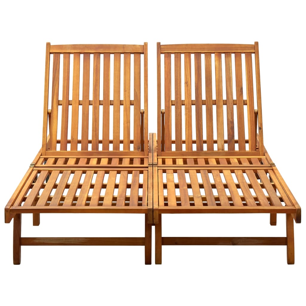 vidaXL Patio Lounge Chair Outdoor Sunbed Poolside Sunlounger Solid Acacia Wood-7