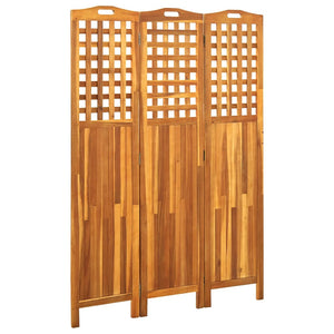vidaXL Room Divider Freestanding Privacy Screen for Office Solid Wood Acacia-13