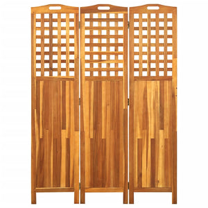 vidaXL Room Divider Freestanding Privacy Screen for Office Solid Wood Acacia-16