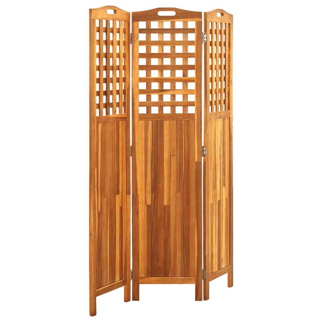 vidaXL Room Divider Freestanding Privacy Screen for Office Solid Wood Acacia-19