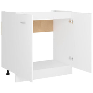 vidaXL Sink Bottom Cabinet White 31.5"x18.1"x32.1" Engineered Wood-6