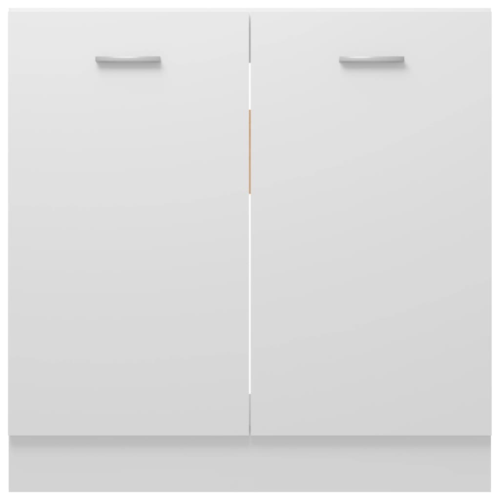 vidaXL Sink Bottom Cabinet White 31.5"x18.1"x32.1" Engineered Wood-7