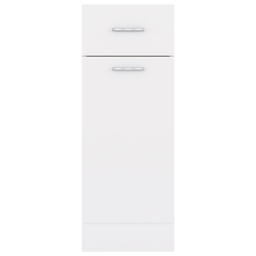 vidaXL Drawer Bottom Cabinet White 11.8"x18.1"x32.1" Engineered Wood-10