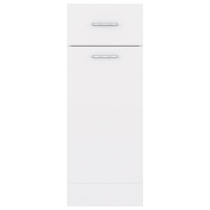 vidaXL Drawer Bottom Cabinet White 11.8"x18.1"x32.1" Engineered Wood-10