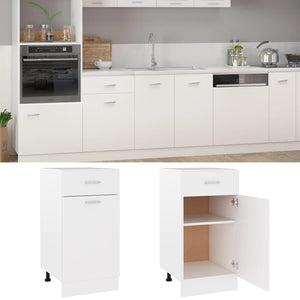 vidaXL Drawer Bottom Cabinet White 15.7"x18.1"x32.1" Engineered Wood-0