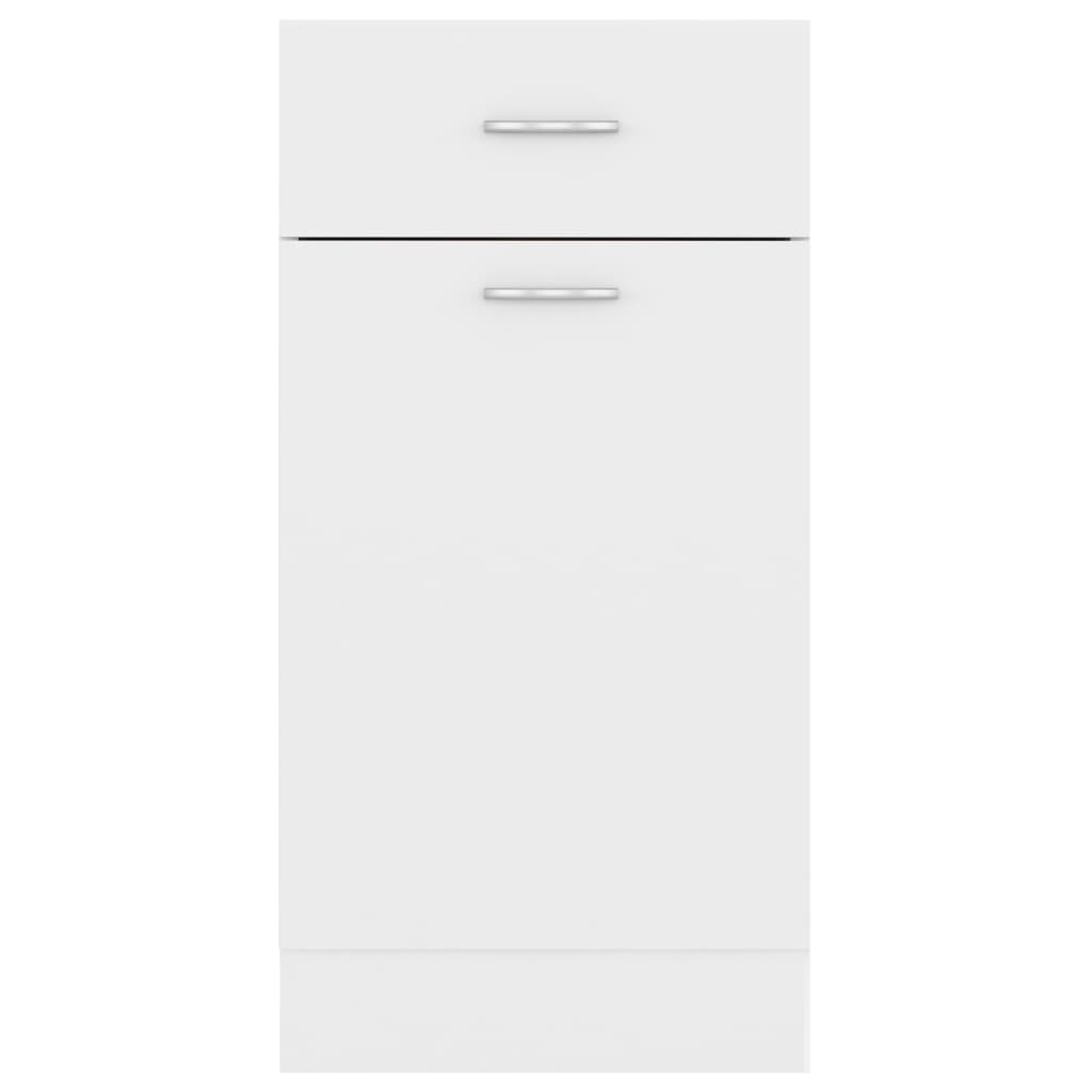 vidaXL Drawer Bottom Cabinet White 15.7"x18.1"x32.1" Engineered Wood-8