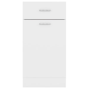 vidaXL Drawer Bottom Cabinet White 15.7"x18.1"x32.1" Engineered Wood-8