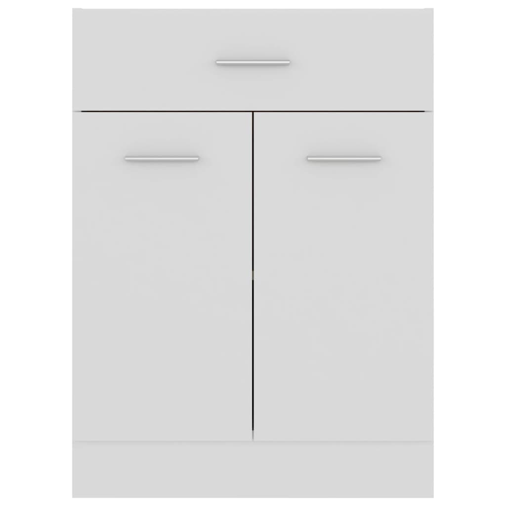 vidaXL Drawer Bottom Cabinet White 23.6"x18.1"x32.1" Engineered Wood-6