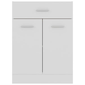 vidaXL Drawer Bottom Cabinet White 23.6"x18.1"x32.1" Engineered Wood-6