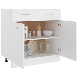 vidaXL Drawer Bottom Cabinet White 31.5"x18.1"x32.1" Engineered Wood-8