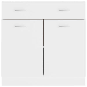 vidaXL Drawer Bottom Cabinet White 31.5"x18.1"x32.1" Engineered Wood-10