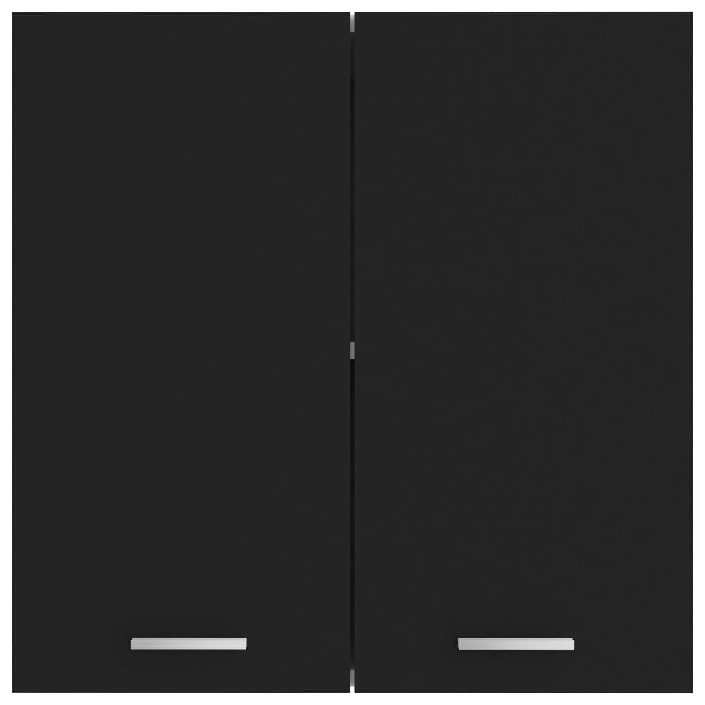 vidaXL Hanging Cabinet Black 23.6"x12.2"x23.6" Engineered Wood-7