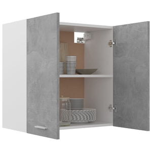 vidaXL Hanging Cabinet Concrete Gray 23.6"x12.2"x23.6" Engineered Wood-5