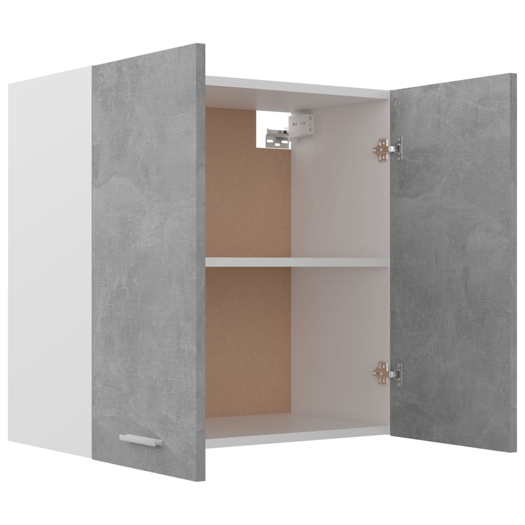 vidaXL Hanging Cabinet Concrete Gray 23.6"x12.2"x23.6" Engineered Wood-6