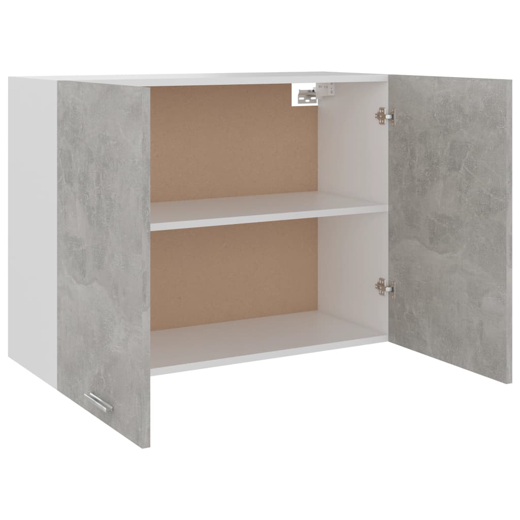 vidaXL Hanging Cabinet Concrete Gray 31.5"x12.2"x23.6" Engineered Wood-5